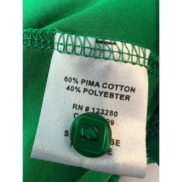 Travis Mathew Polo Golf Shirt Large Green Pima Cotton Notre Dame St Patricks Day - Picture 5 of 8